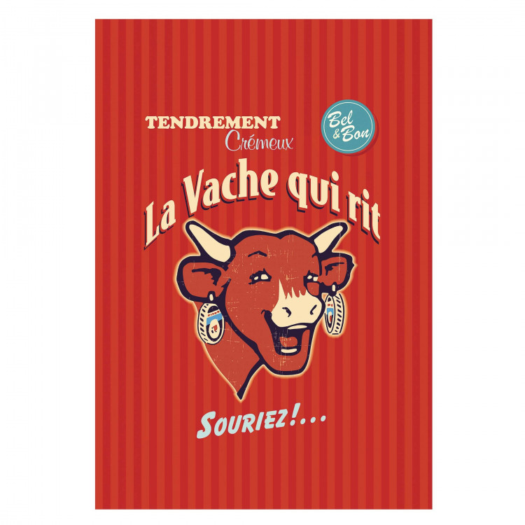 Torchon COUCKE x La vache qui rit® Rétro rouge