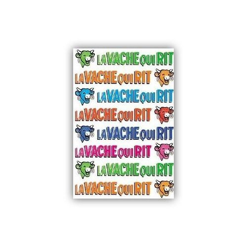 Carte postale  La vache qui rit® Têtes et noms colorés