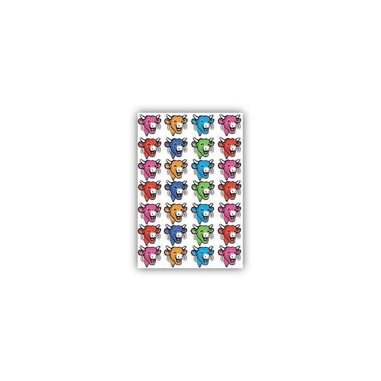 Carte postale  La vache qui rit® Têtes colorées